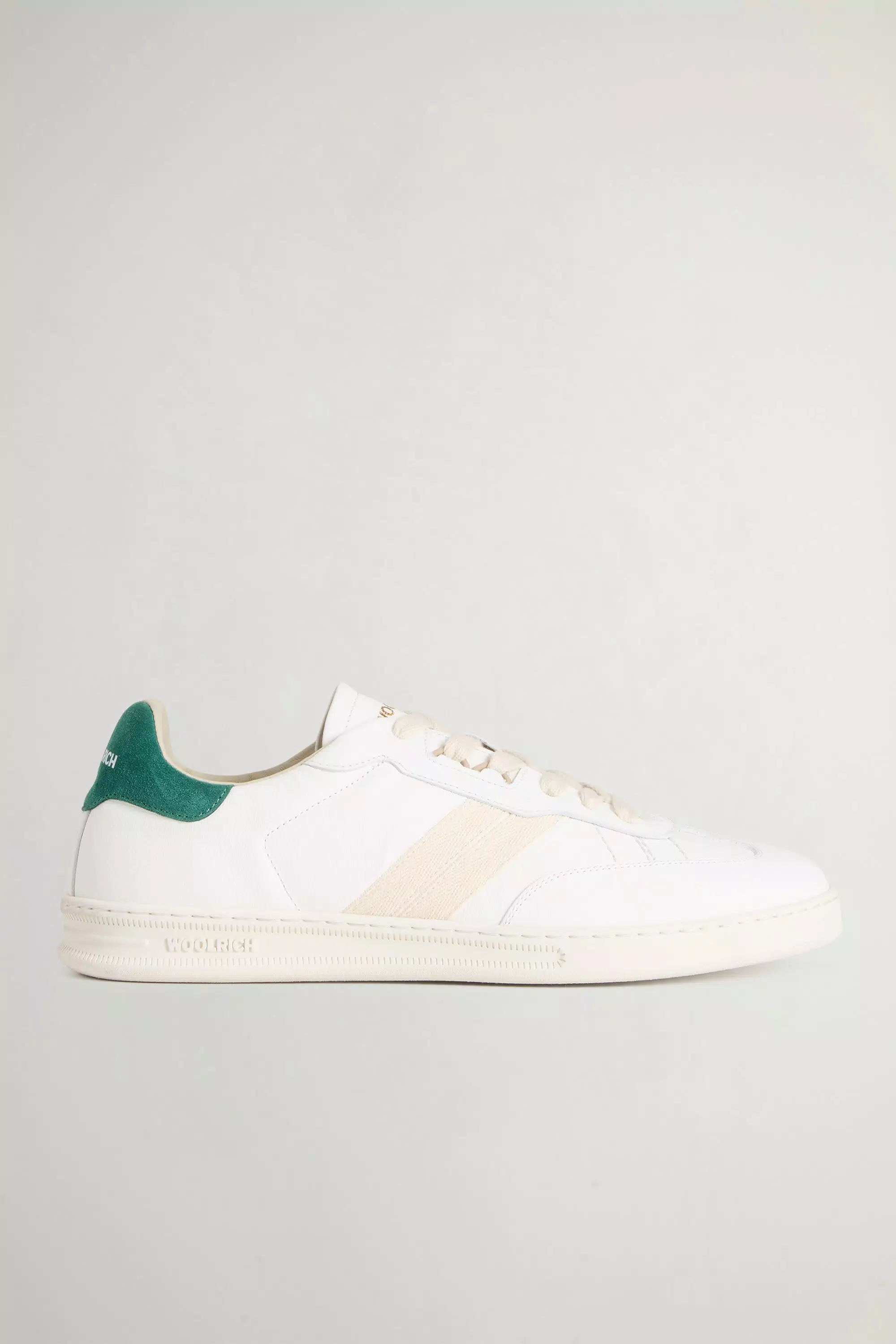 Doubleu Tennis-Sneaker aus Kalbsleder mit Wildleder-Details - Weiß