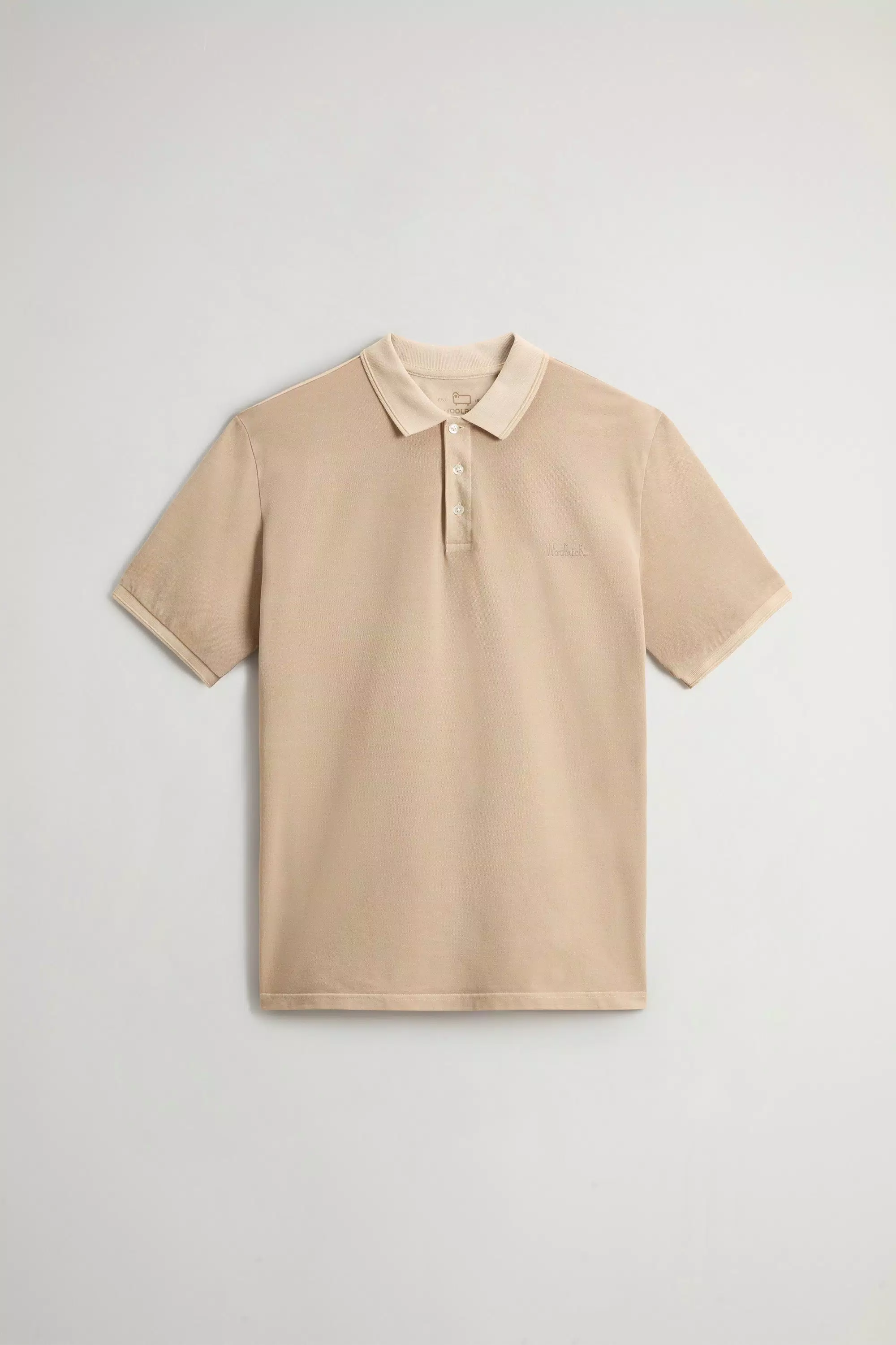 Gedüngtes Mackinack-Polo-Shirt aus dehnbarem Baumwoll-Piqué - Faded Travertine