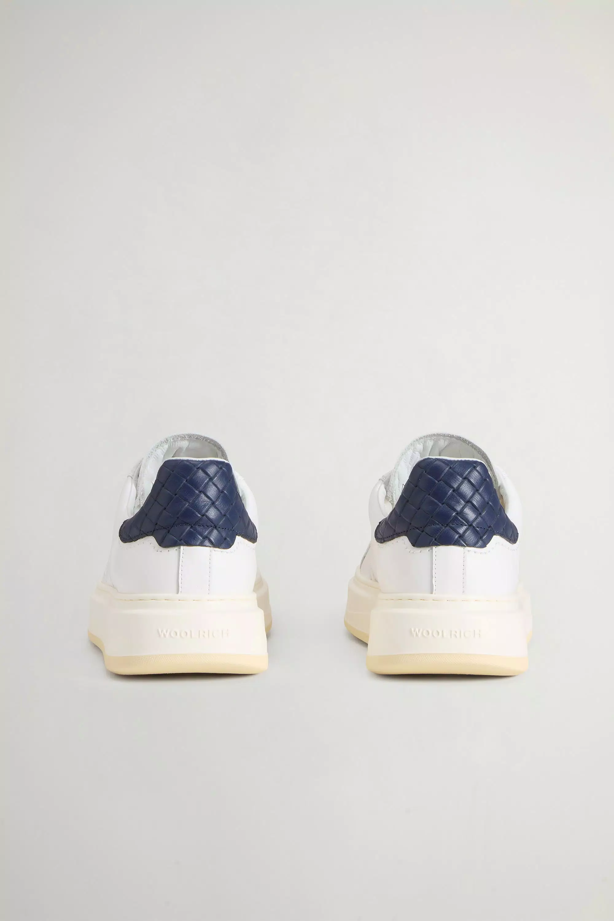 Pfeil-Sneaker aus Kalbsleder - Weiß Blau
