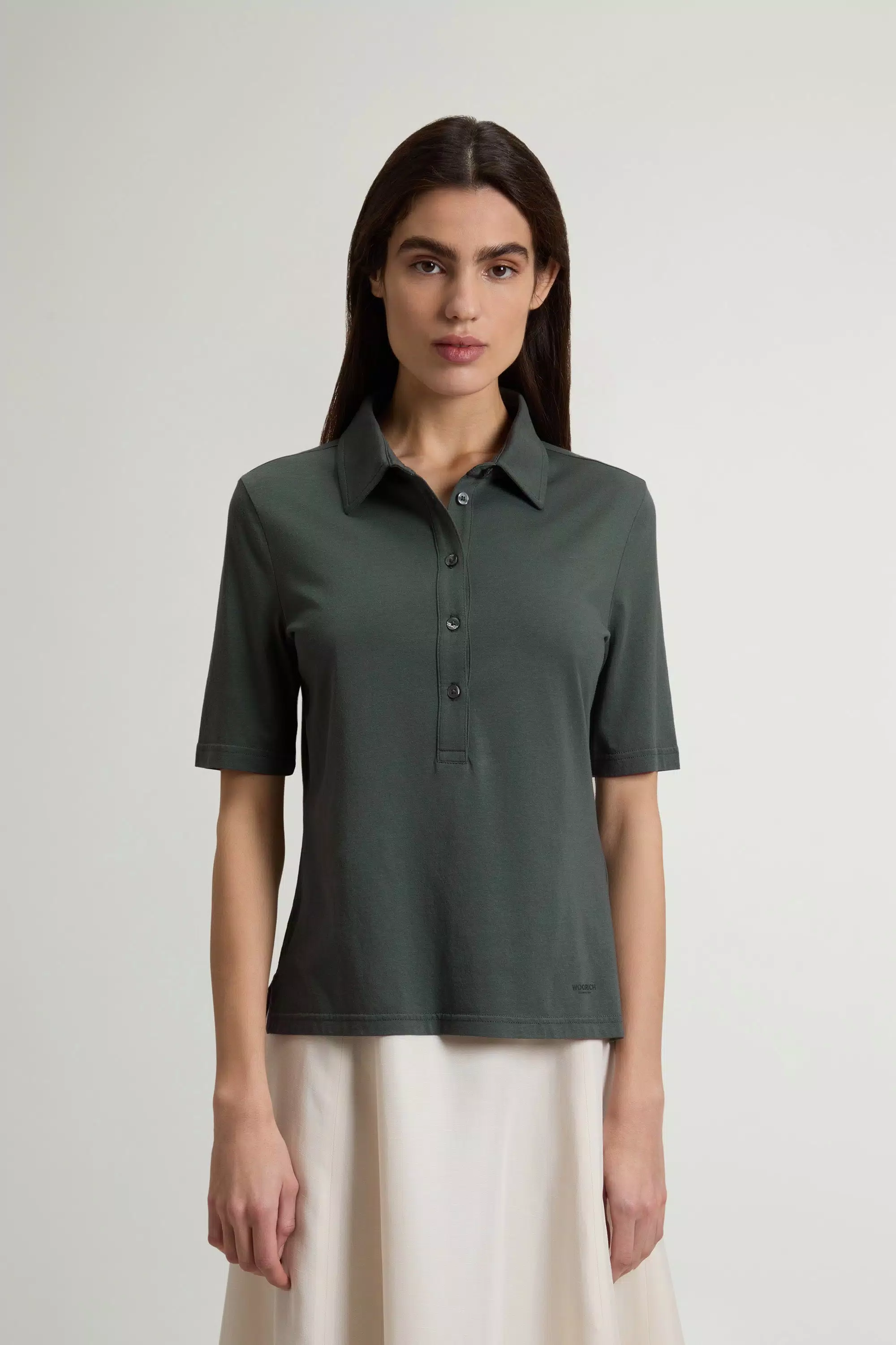 Luxe Polo-Shirt aus Baumwolle- und Modal-Mischgewebe - Forest Veil