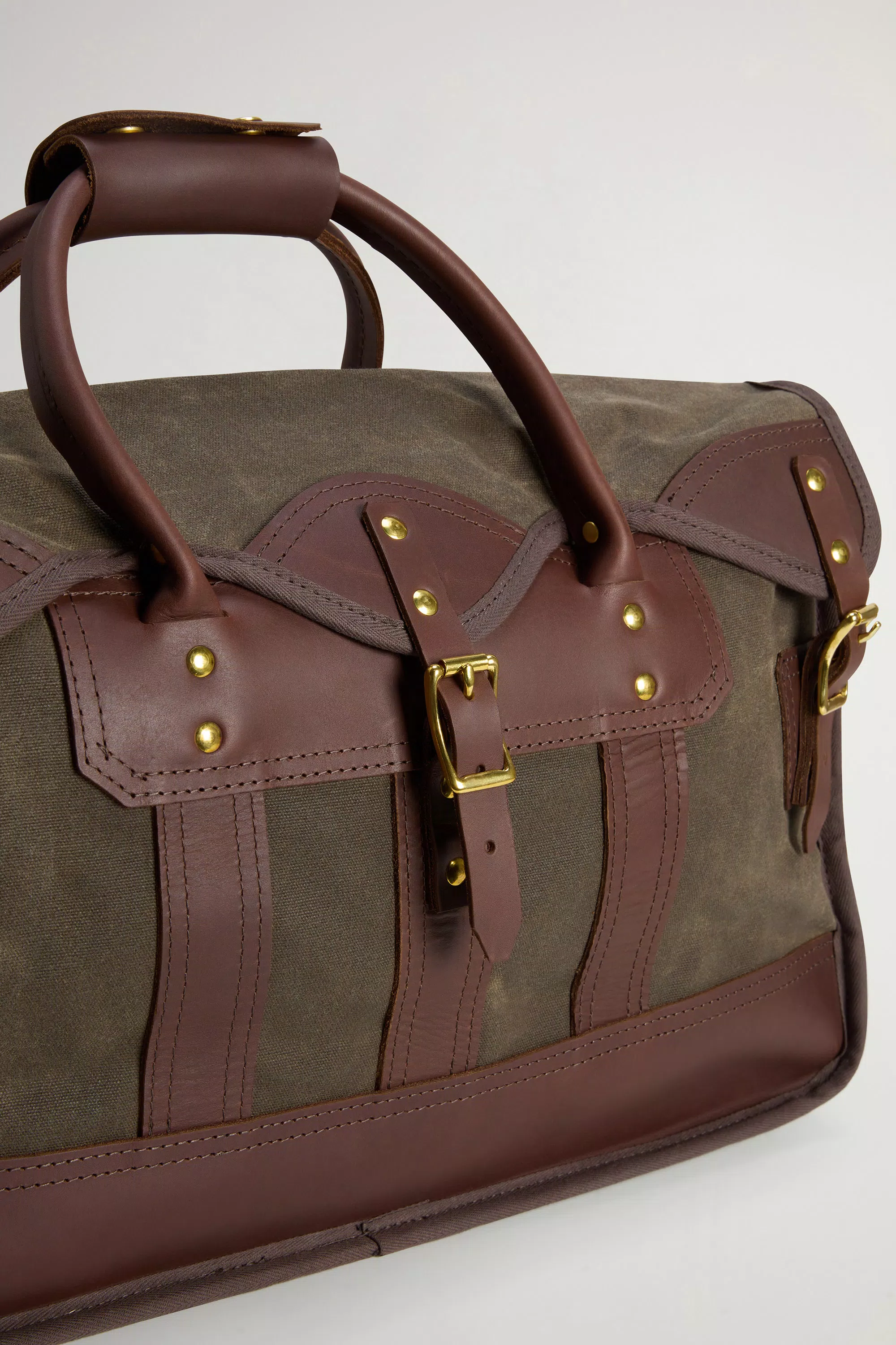 Overland-Duffelbag mit Leder-Einsätzen - Trockene Pflanzen