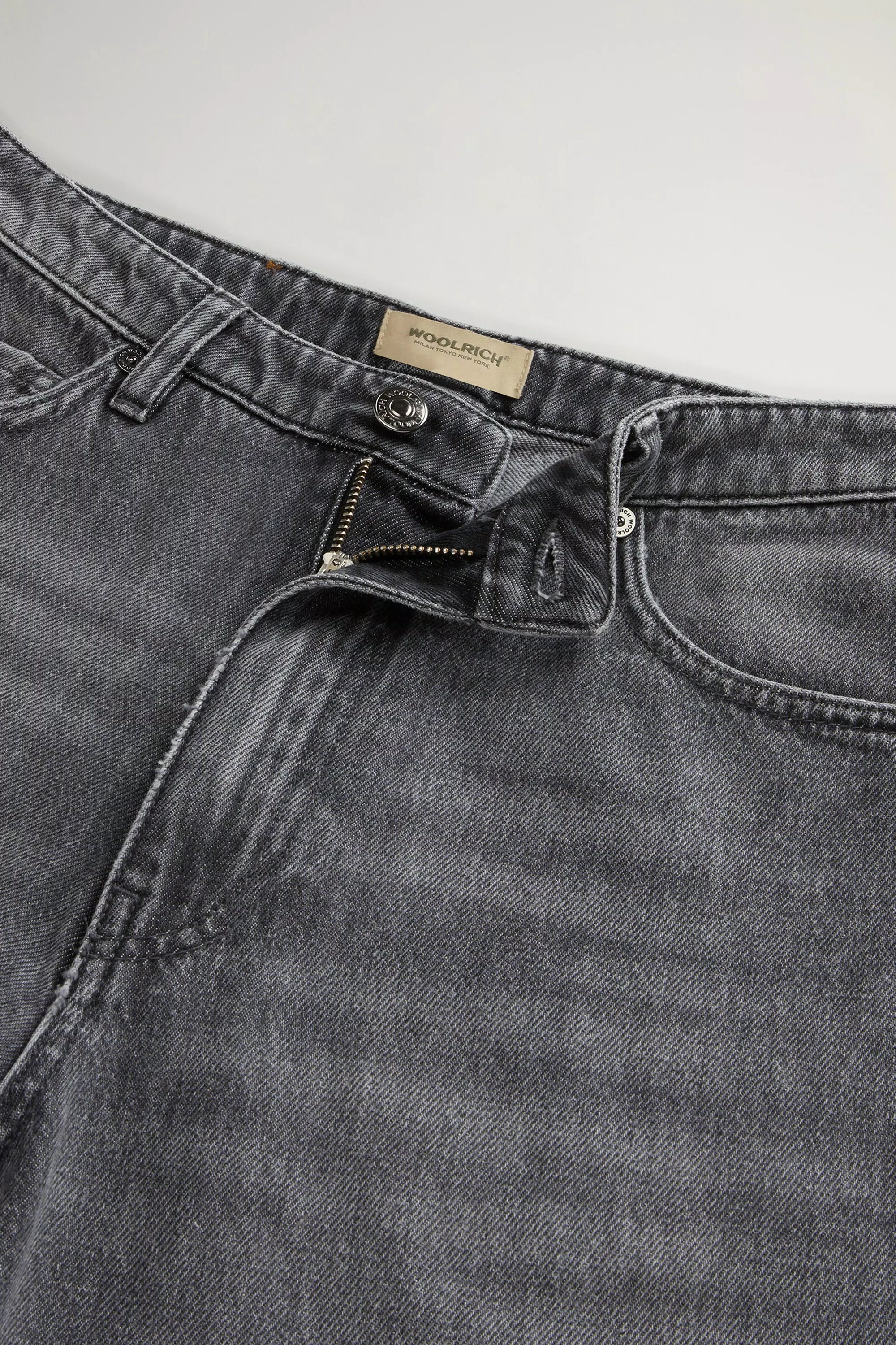 Hosen aus reiner Baumwolldenim - Asphalt