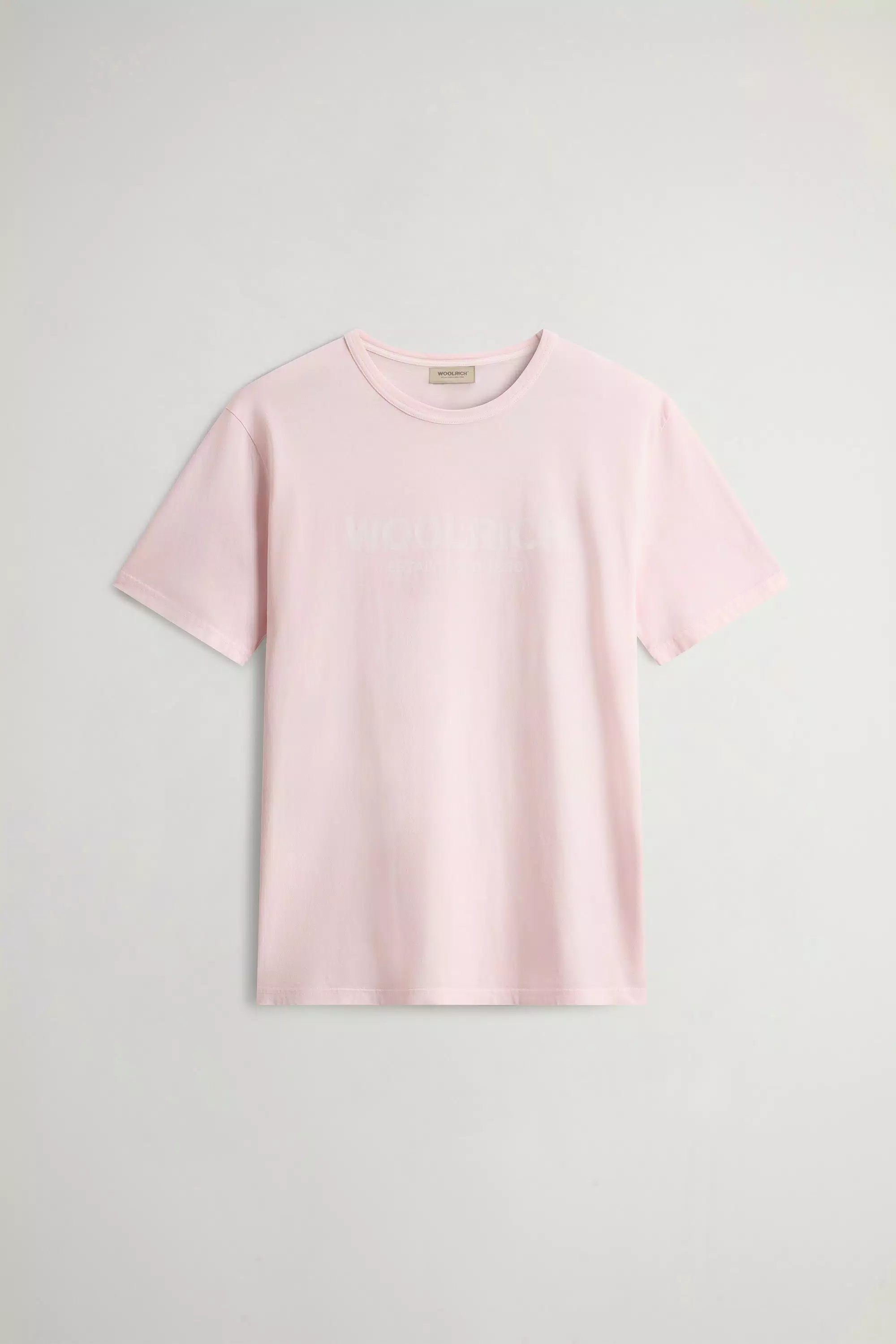 Gewebefärbtes T-Shirt aus reiner Baumwolle - Verblichenes Helllila