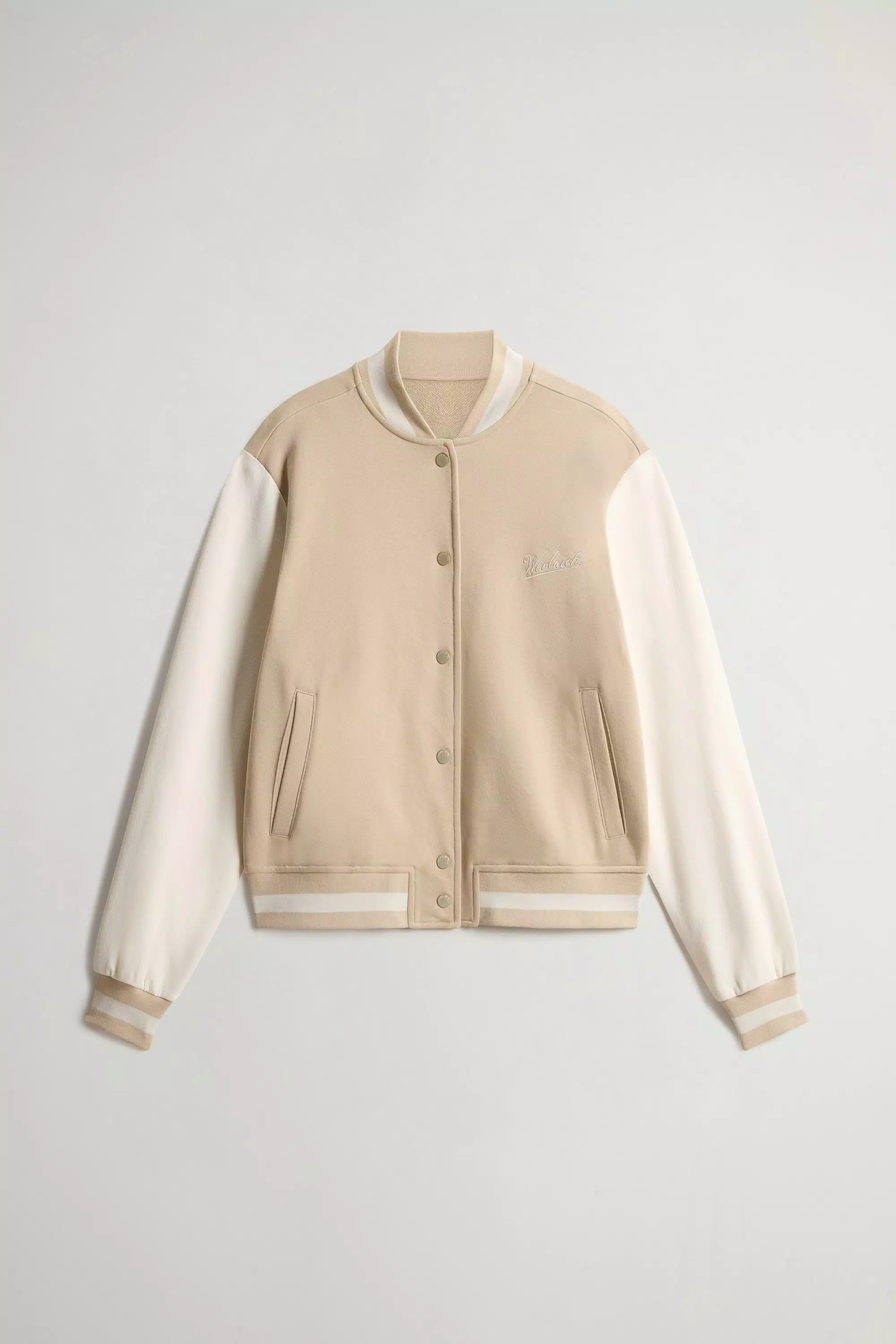 College-Sweatshirt aus reiner Baumwolle - Weiß Pfeffer Bicolor
