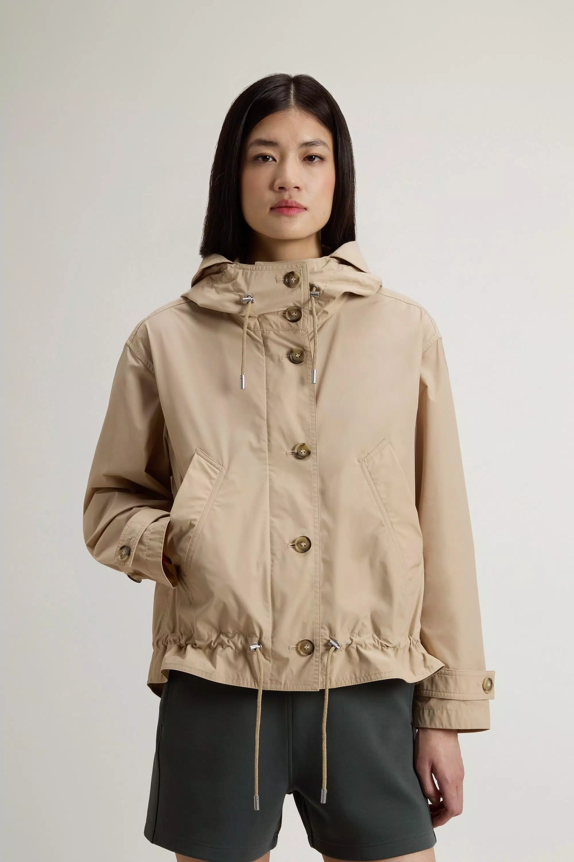 Short Urban Touch Parka - Weißer Pfeffer