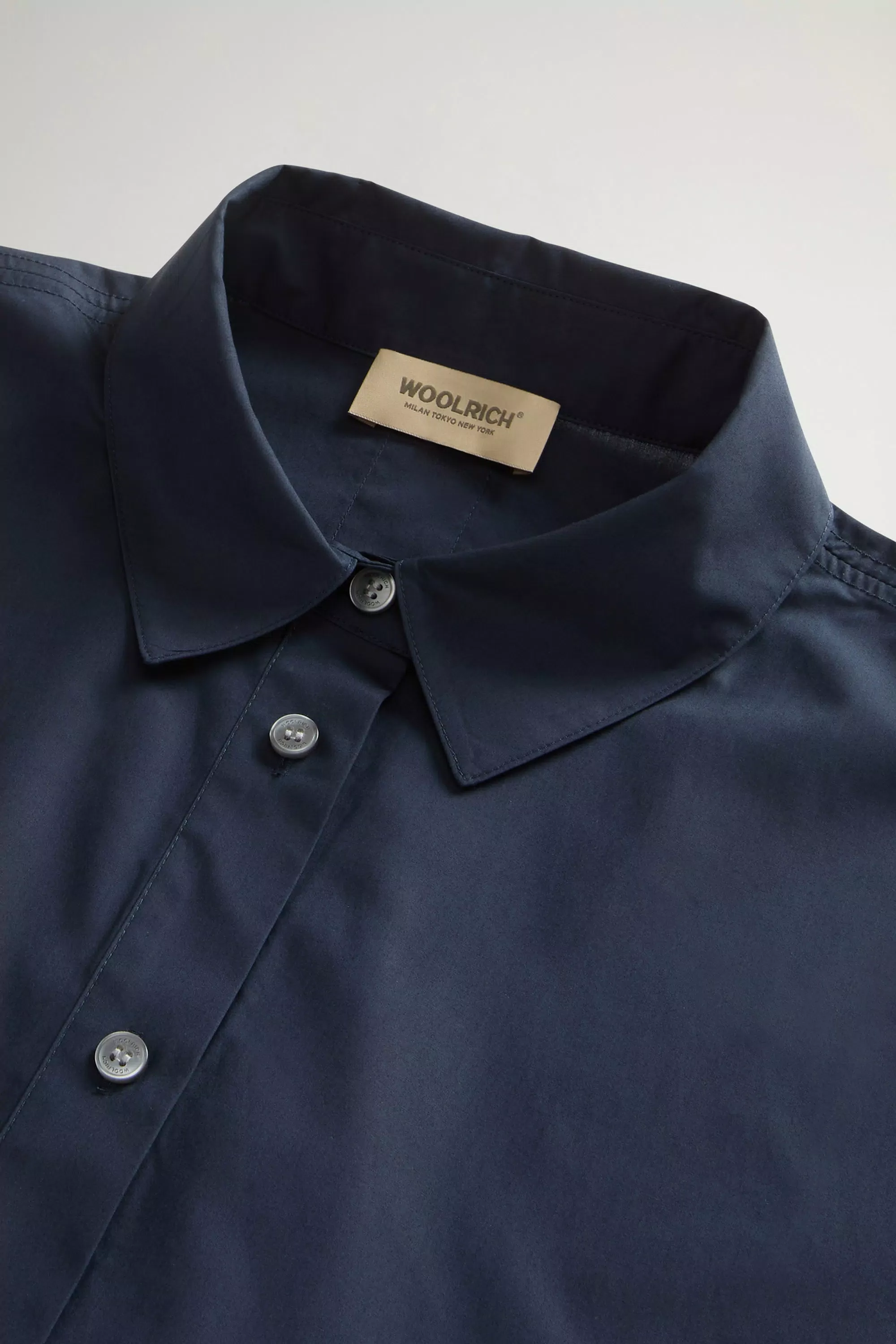 Reine Baumwoll-Popeline-Bluse - Melton Blau