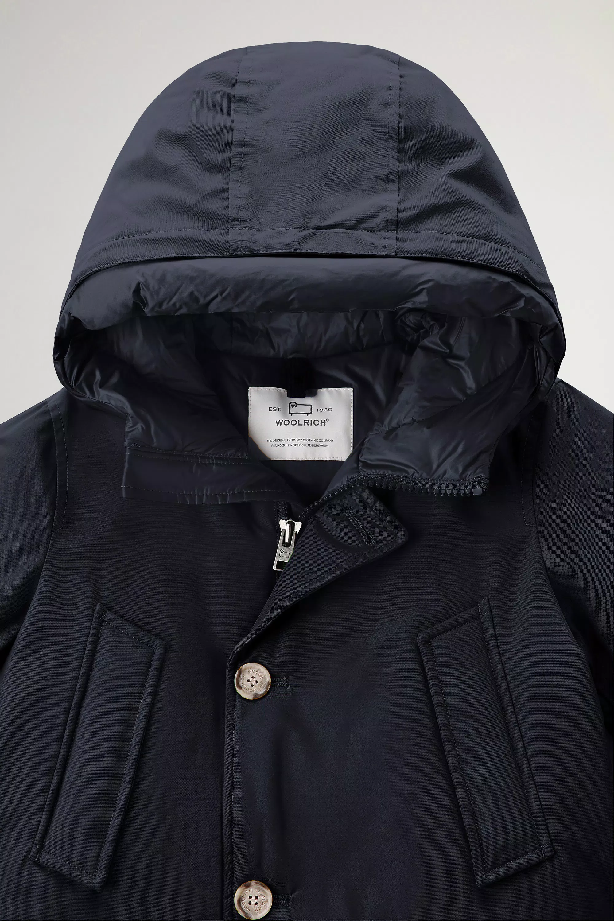 Jungen-Arctic Parka aus Ramar-Stoff - Melton Blau