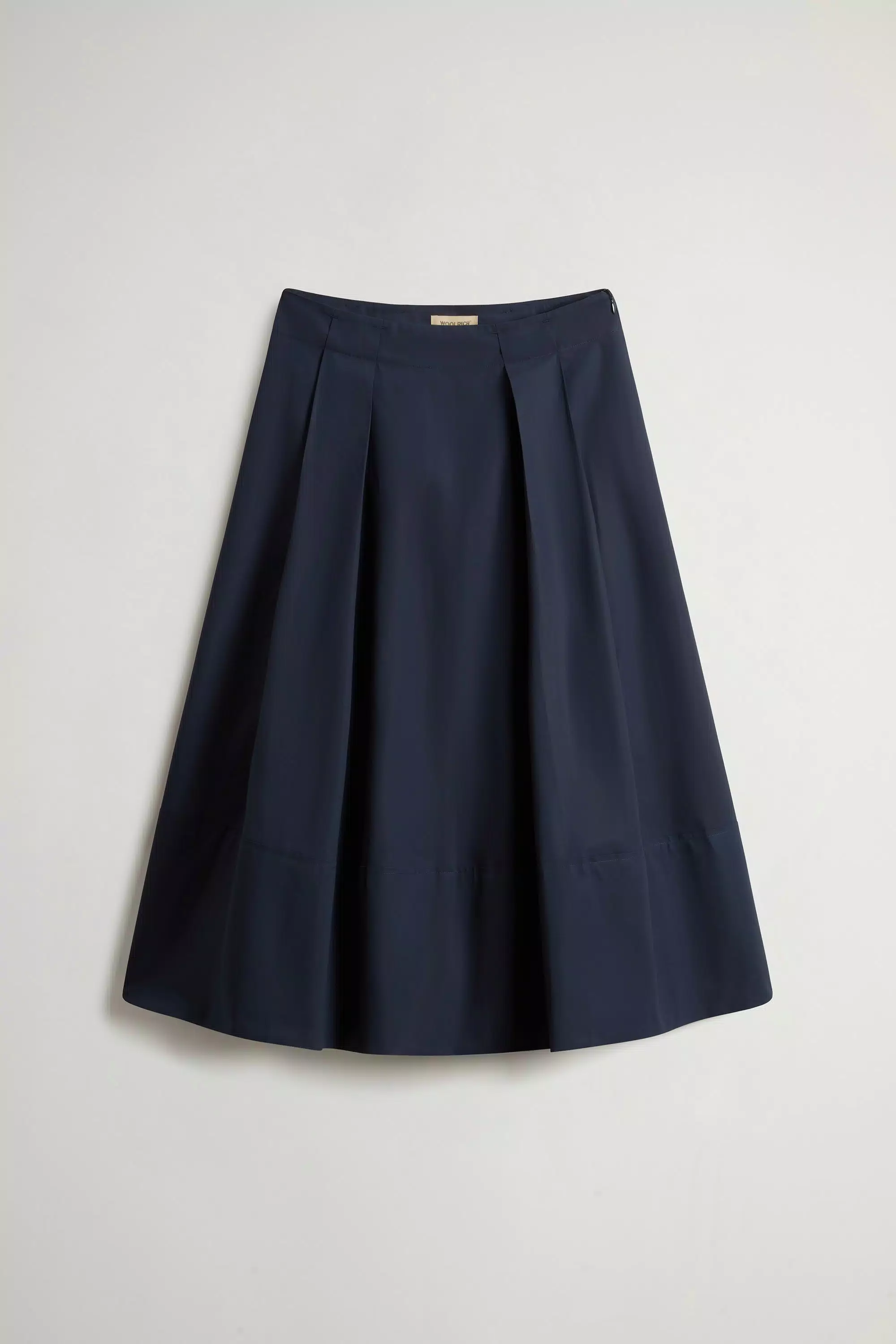 Reiner Baumwoll-Poplin-Rock - Melton Blau
