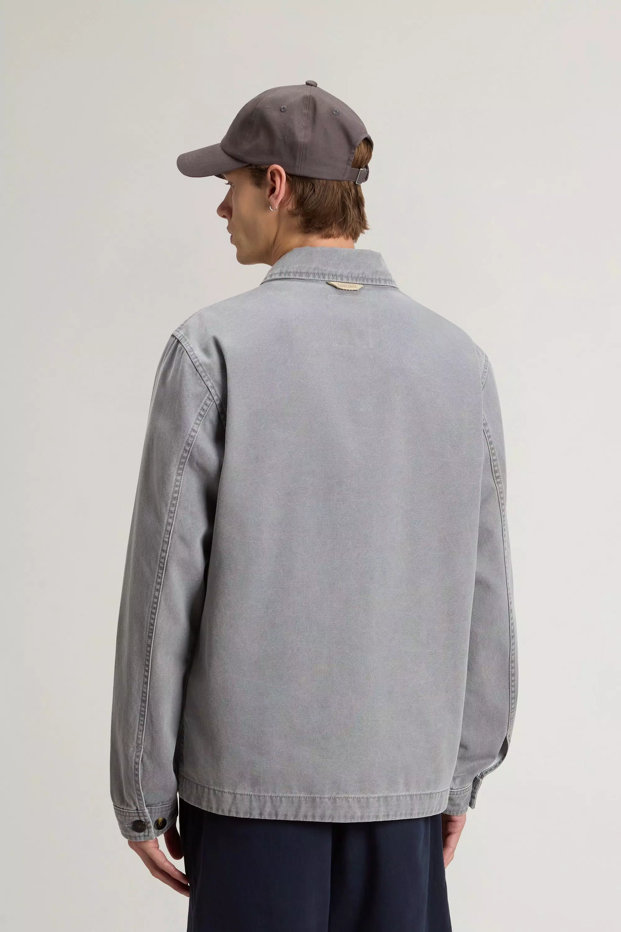 Arbeits-Overshirt aus harzbeschichtetem Baumwollgabardine - Aschgrauer Nebel