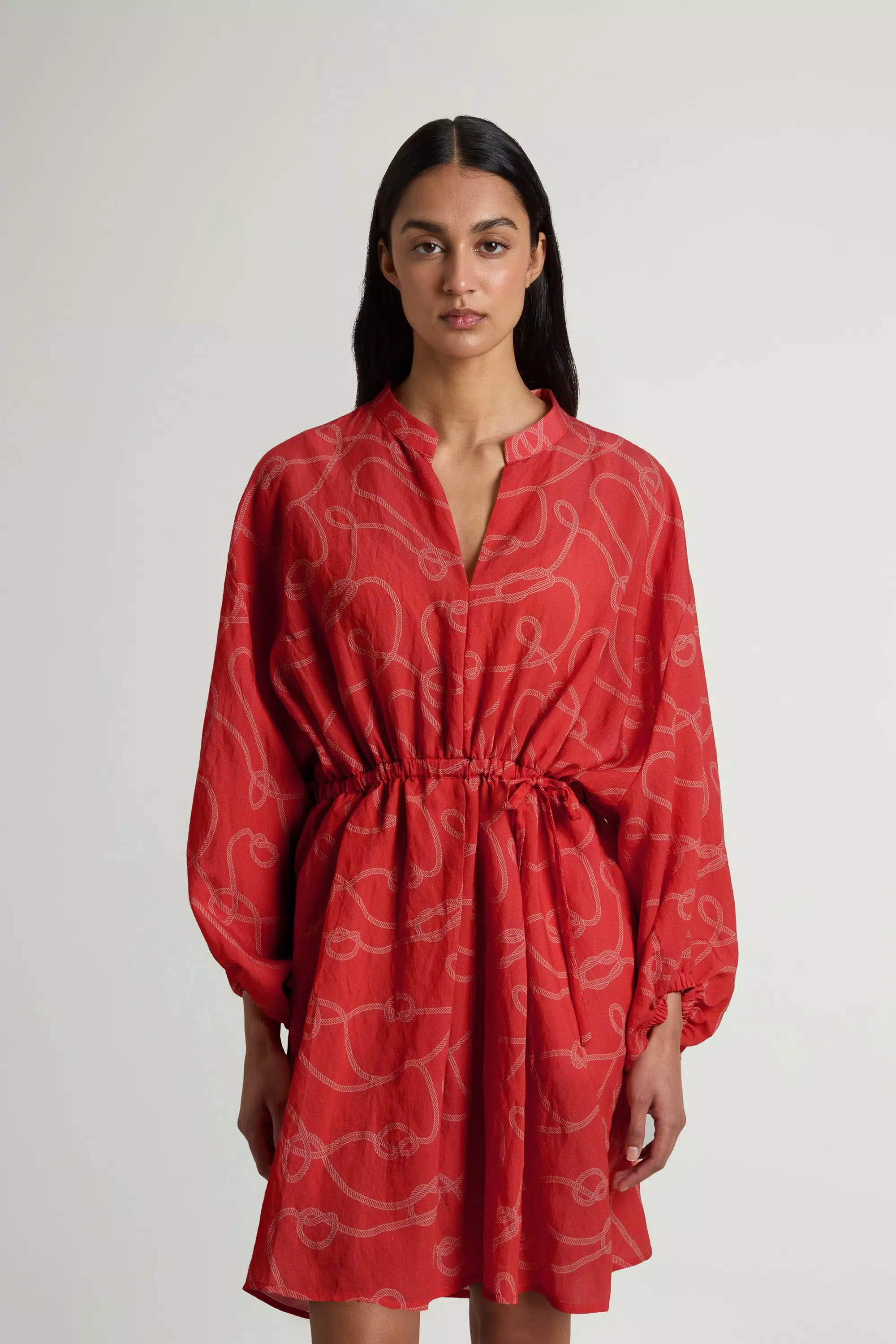 Kleid aus Lyocell-Mischgewebe - Paprika-Seil
