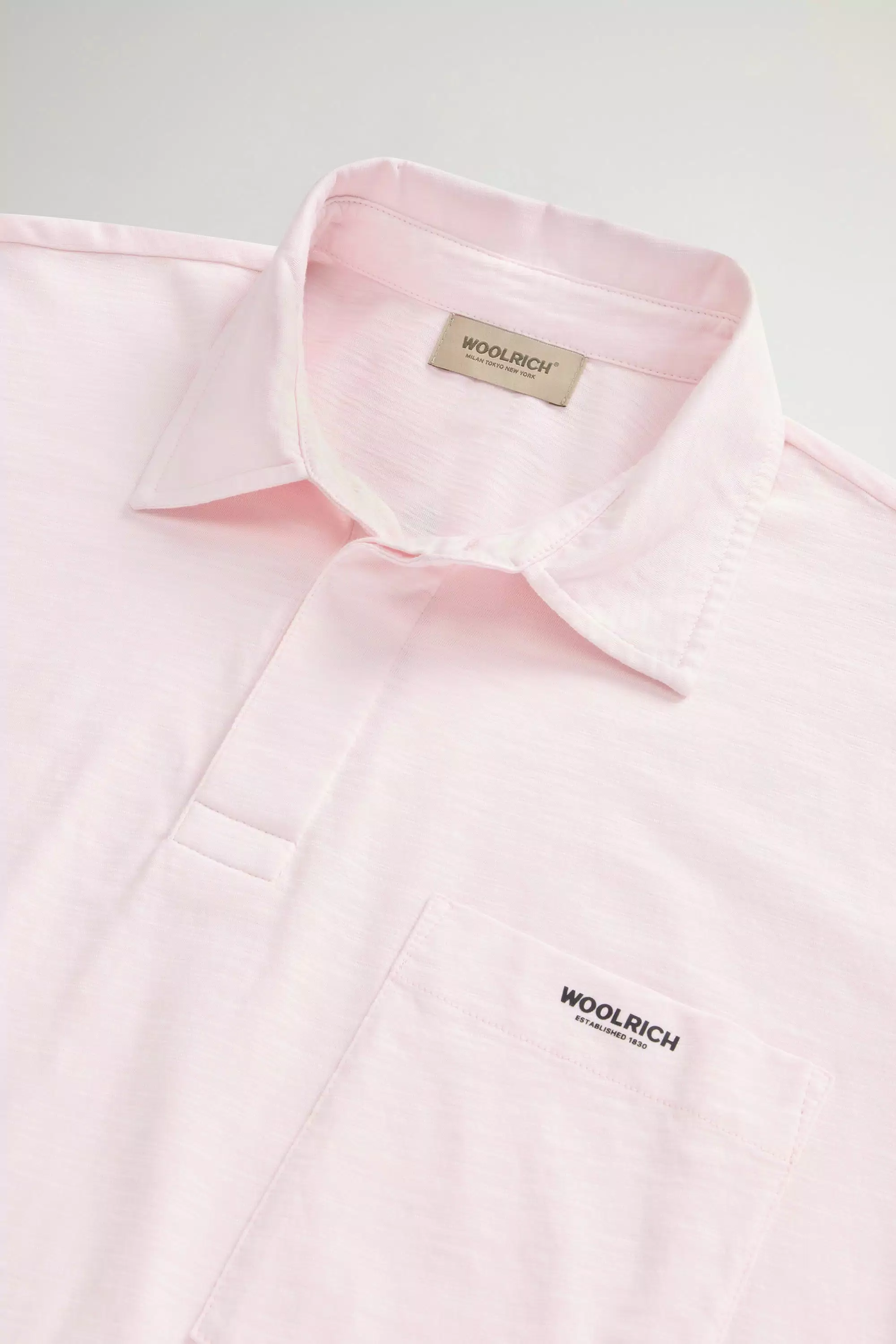 Slub-Polo-Shirt aus reiner Baumwolle - Helllila