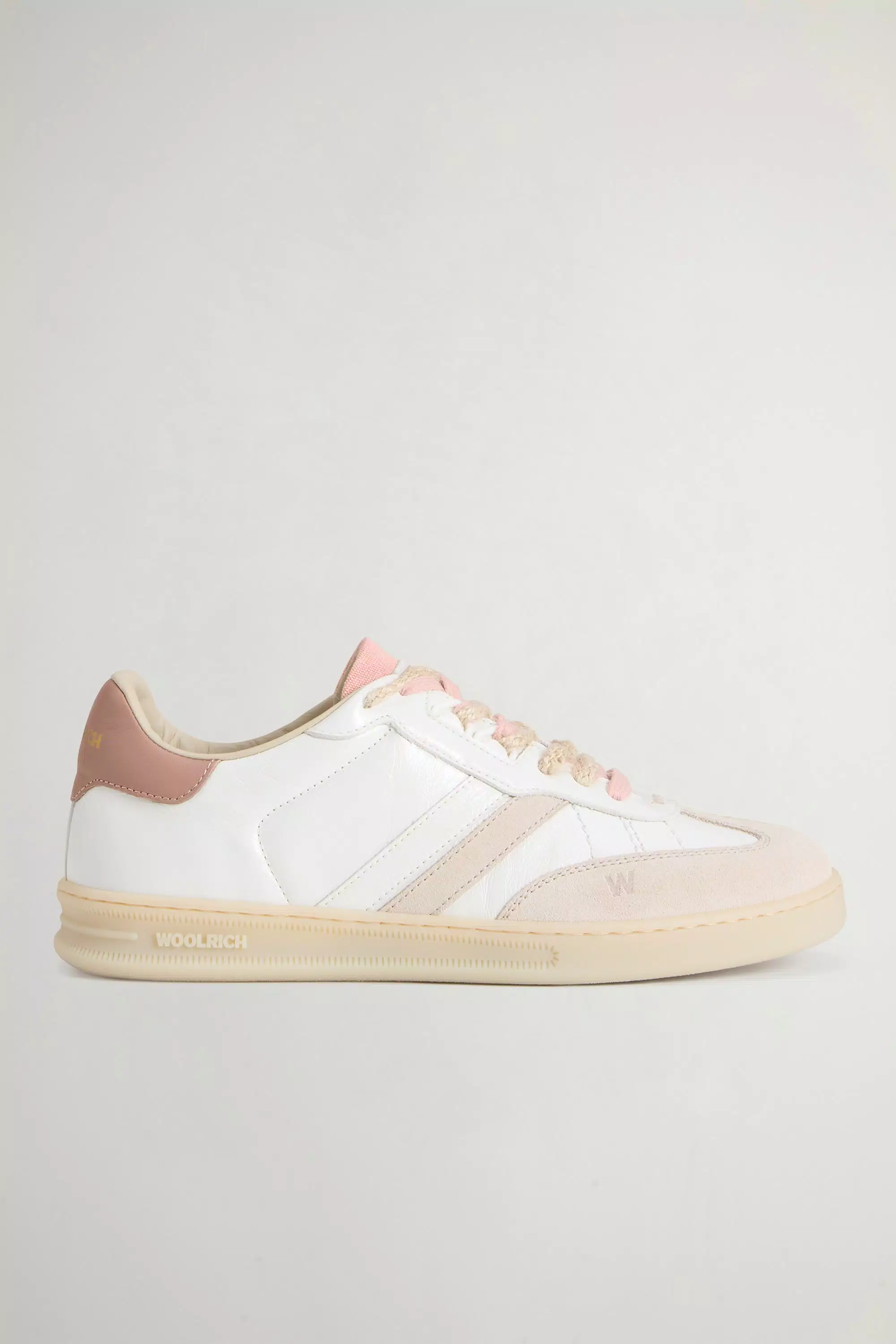 Doubleu Tennis-Sneaker aus Rissleder - Off White Rose Antique
