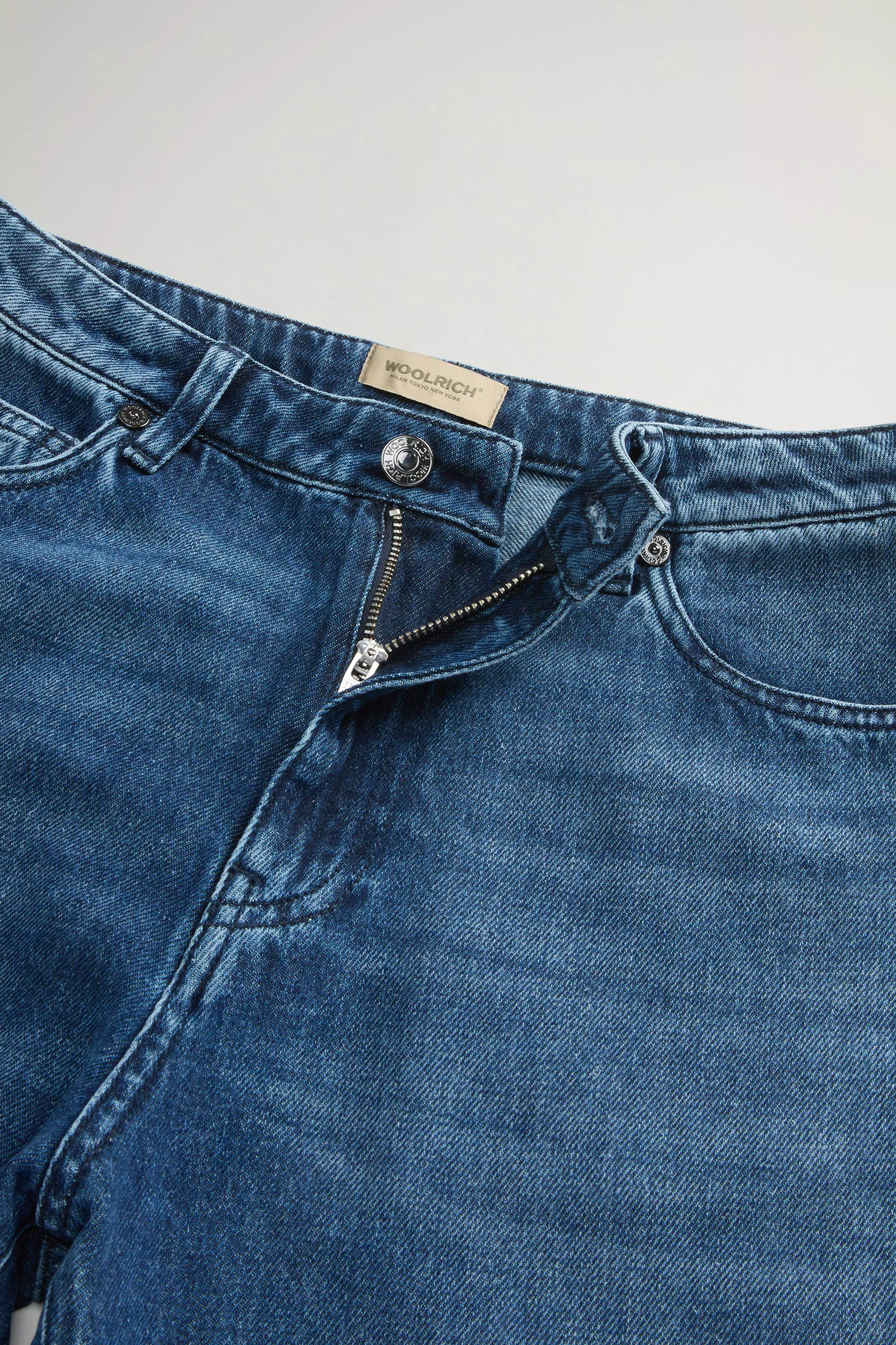 Hosen aus reiner Baumwolldenim - Melton Blau