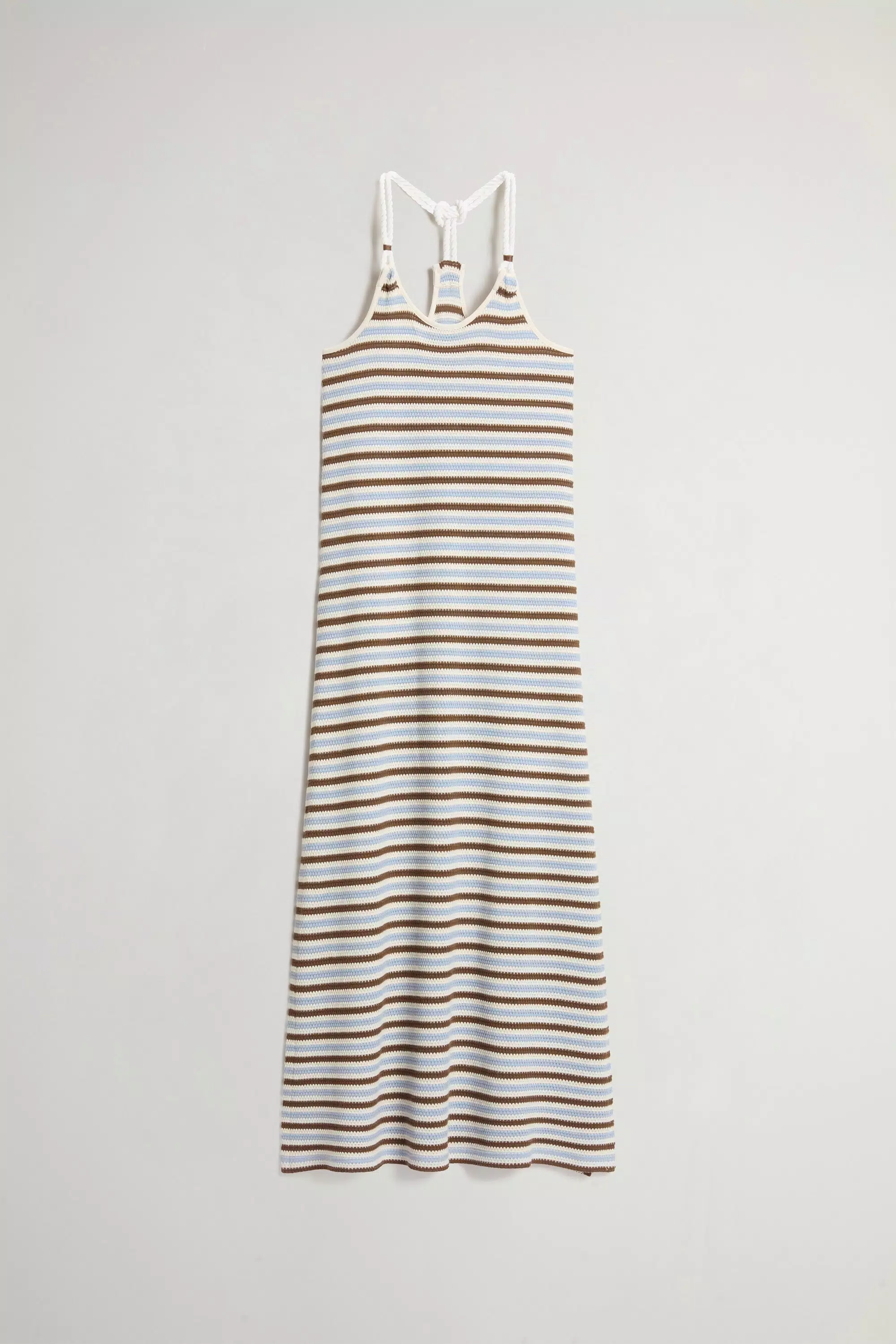 Kleid aus gestreiftem Baumwollmischgewebe - Acorn Stripe