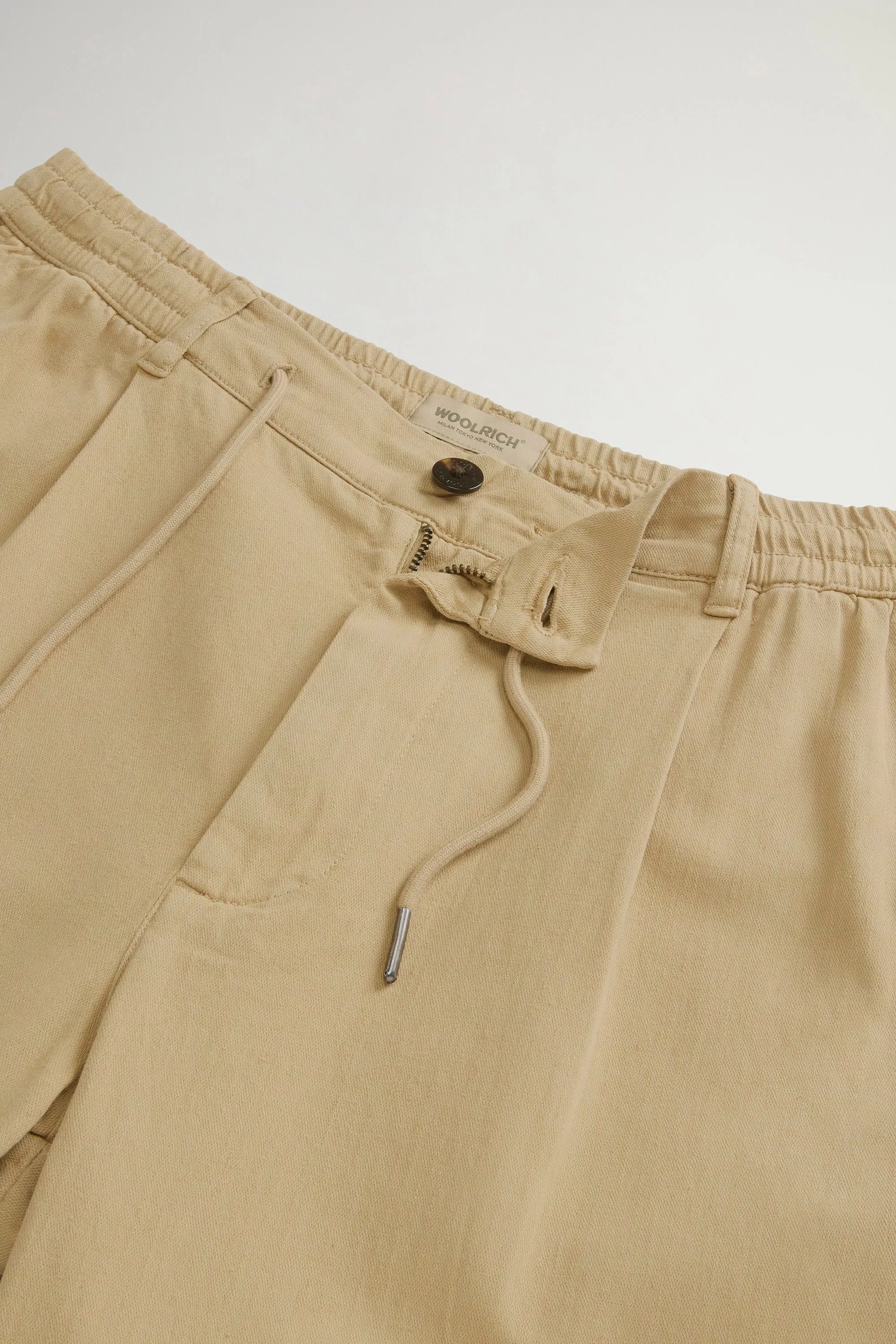 Gedüngte Milton-Hose aus Baumwolle und Leinenmischung - Travertin